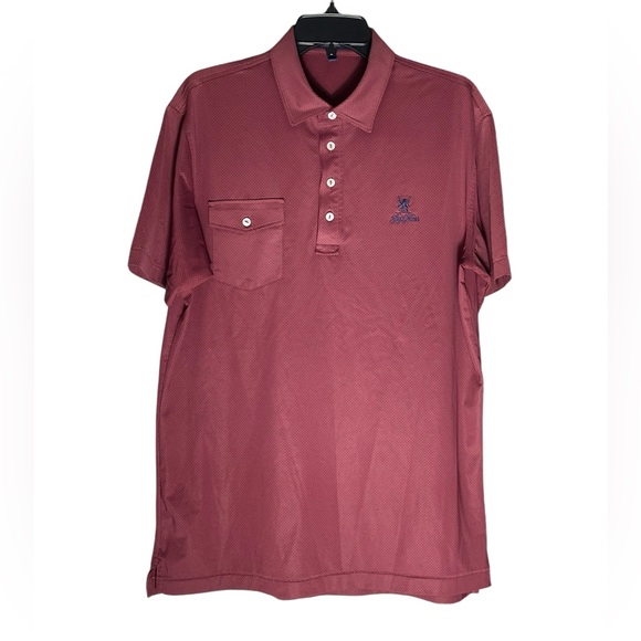 Peter millar Crown Crafted Golf Polo Men Medium Lake Nona Polka Dot Performance - Picture 2 of 5